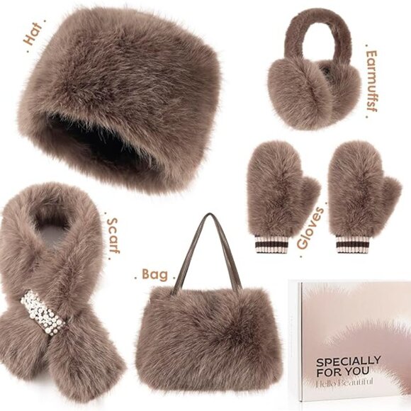 5-Piece Faux Fur Gift Set main image 8